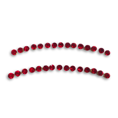 Eye Lid Diamante - Red Gems - Belly Button Rings Direct