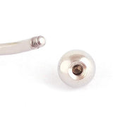 Dangly Crystal Gem - Double Love Heart Belly Ring - Clear - Belly Button Rings Direct