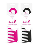 Pretty - Shower Comb with Hooked End (Black)