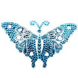 Vajazzle Butterfly Body Tattoo - Blue Gems - Belly Button Rings Direct