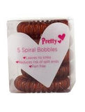 Pretty - Spiral Hair Bobbles - Brown