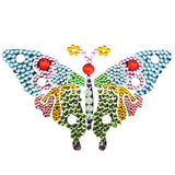Vajazzle Butterfly Body Tattoo - Rainbow Gems (Type 2) - Belly Button Rings Direct