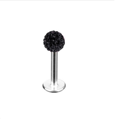 Labret Studs - Disco Ball - Black - Belly Button Rings Direct
