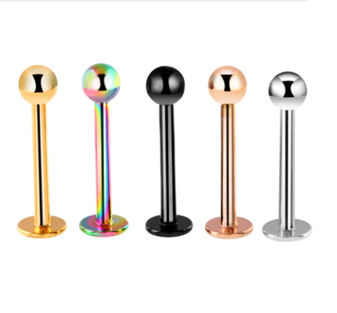 Labret Studs - Round Balls - Belly Button Rings Direct