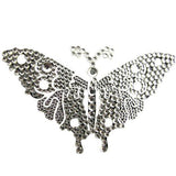 Vajazzle Butterfly Body Tattoo - Silver Gems - Belly Button Rings Direct